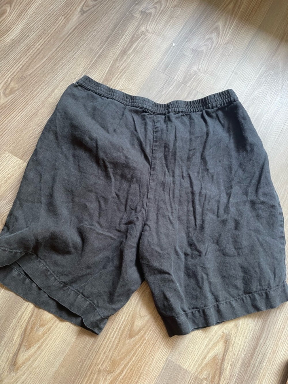 J. Jill Pure Jill Linen Shorts • Classic Black Pull-On Boho Capsule Chic Size L - Picture 7 of 12